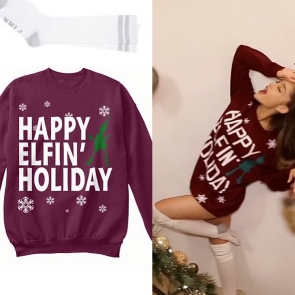 Happy Elfin Holiday - Ariana Grande Holiday Sweater